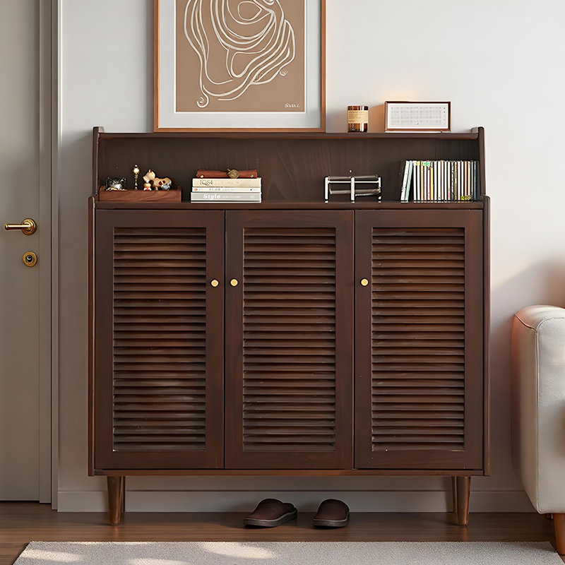 Rangement à chaussures pour la maison, Dark Brown Wood