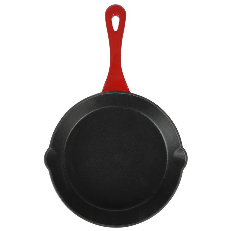 Crock-Pot 8 Inch Enamel Cast Iron Skillet - Gradient Red