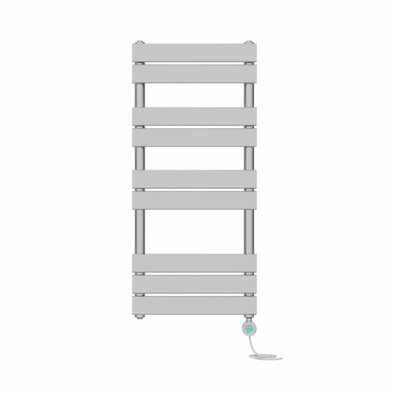 Flat Panel Towel Rail Heated Towel Rails, 100cm H x 45cm W x 6.2cm D, Chrome