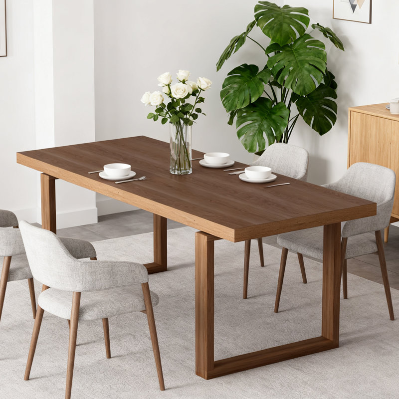 Table de salle à manger rectangulaire en bois massif
