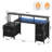67'' Computer Desk with 5 Drawer and Monitor Stand, Gaming Desk with LED Lights & Power Outlets, Printer Cabinet -118662962
