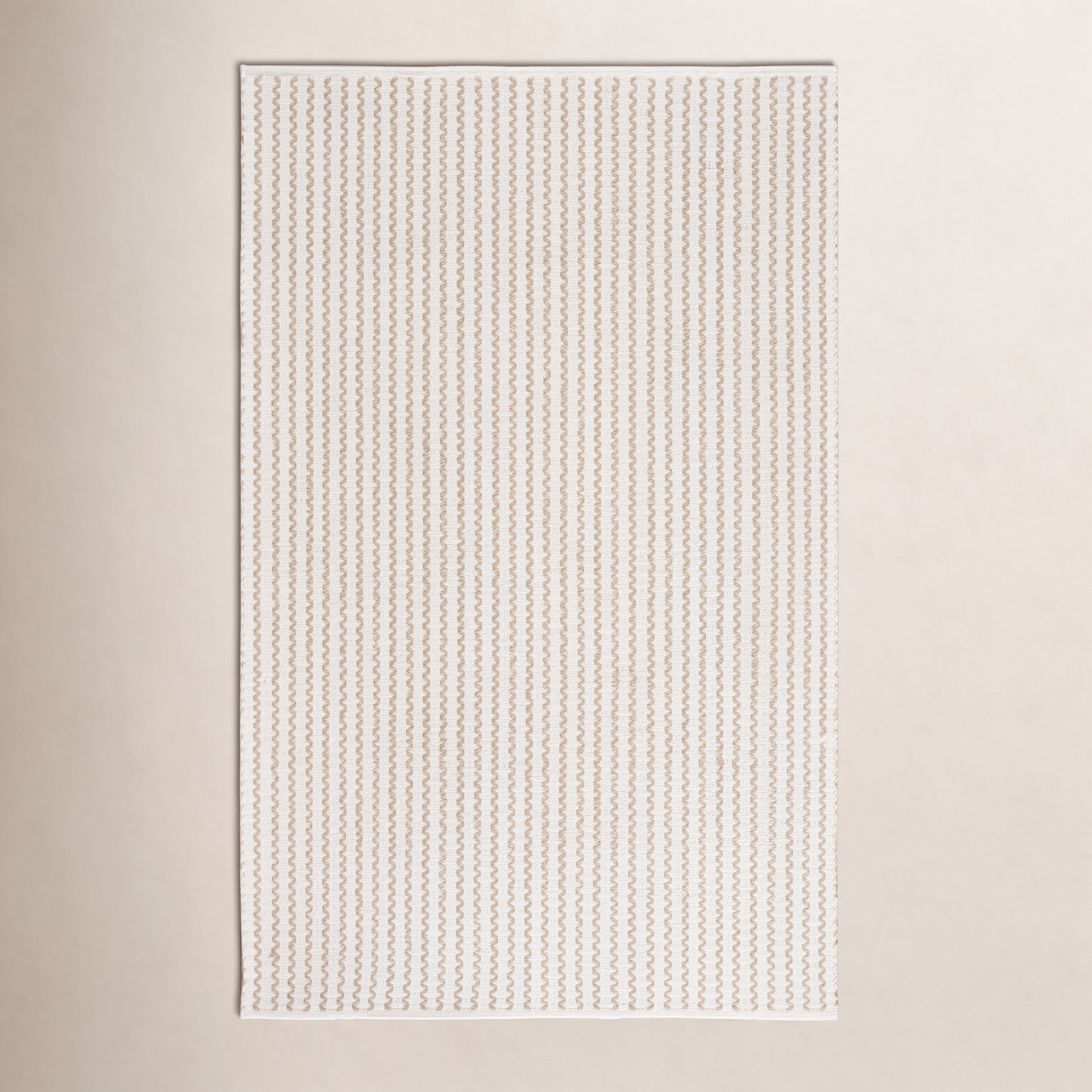 Hand-Woven Chevron Cotton Rug, Rectangle 9' x 12'