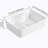Ceramic Rectangular Above Counter White Bathroom Sink Art Basin