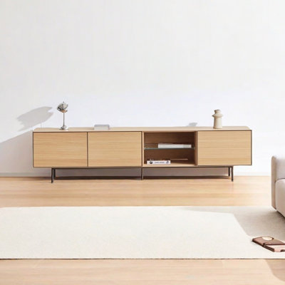 Simple design sense solid wood TV cabinet