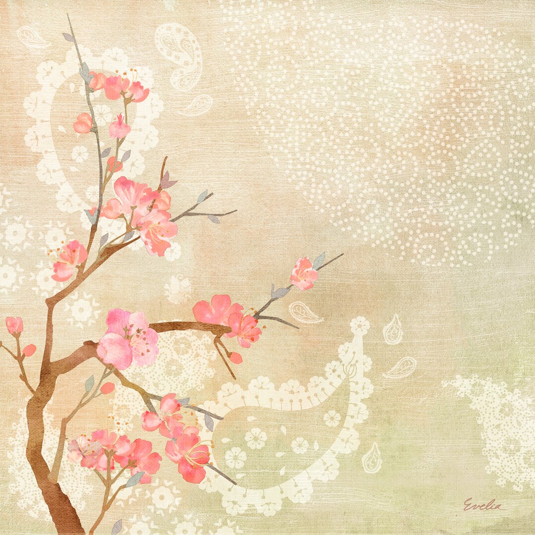 Leinwandbild Sweet Cherry Blossoms II von Evelia Designs