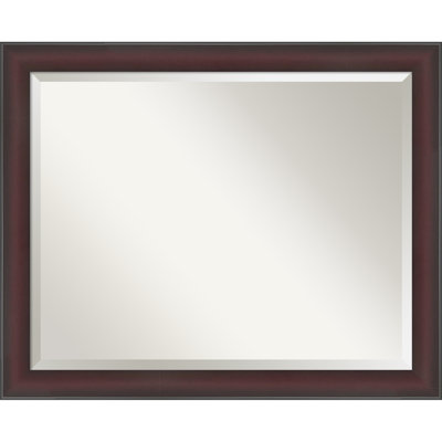Grand Narrow Beveled Framed Wall Mirror