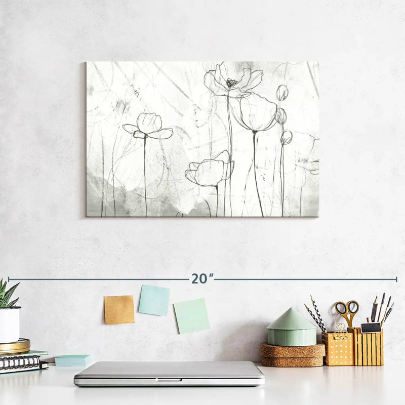 Poppy Sketches II, H 8 po x l 12 po
