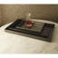 Gunmetal Silver Leaf Rectangle Tray-60070899