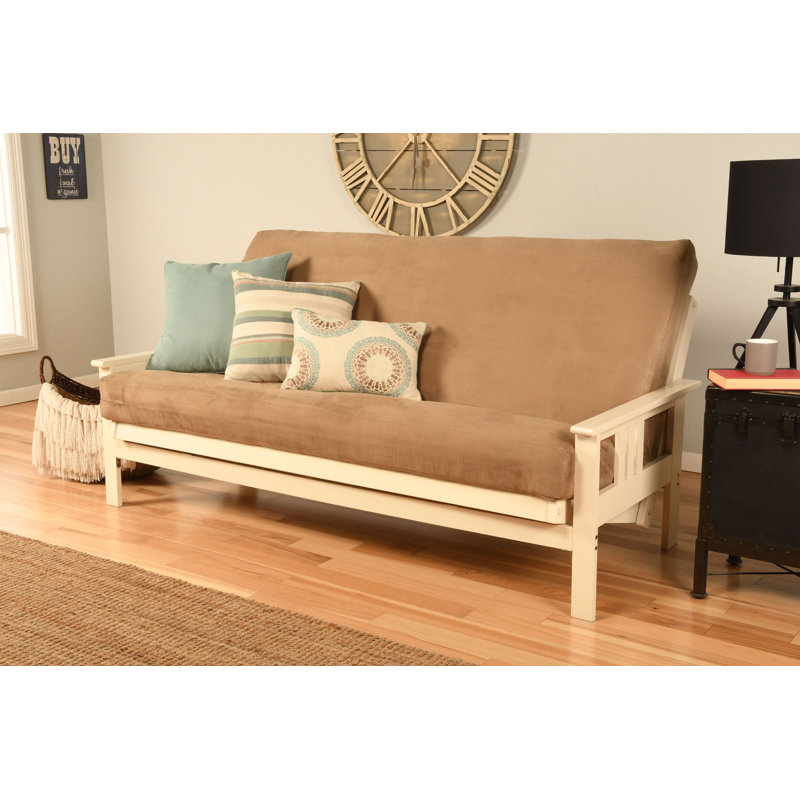 Stratford Full 79" Futon Frame and Mattress with Drawer Set, Espresso, Peat Microsuede
