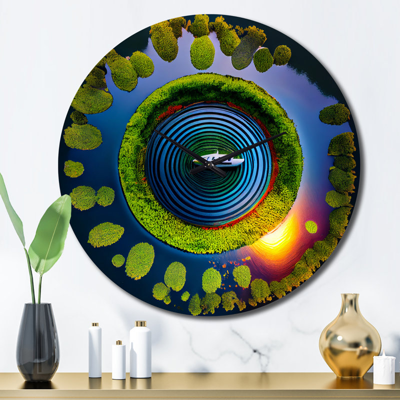 Horloge murale Arial View, Grand