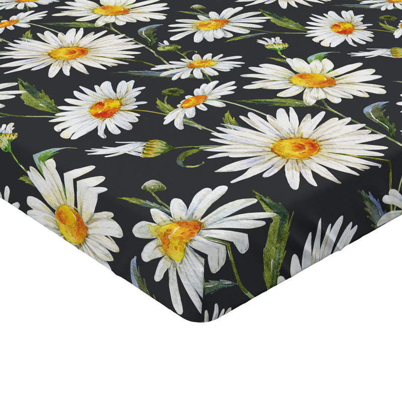 Drap-housse Ambesonne, Drap-housse de taille très grand, Orange brûlé, vert olive / floral