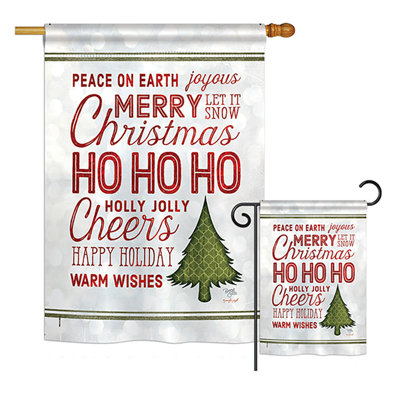 Double Sided 40'' H x 28'' W Polyester Christmas