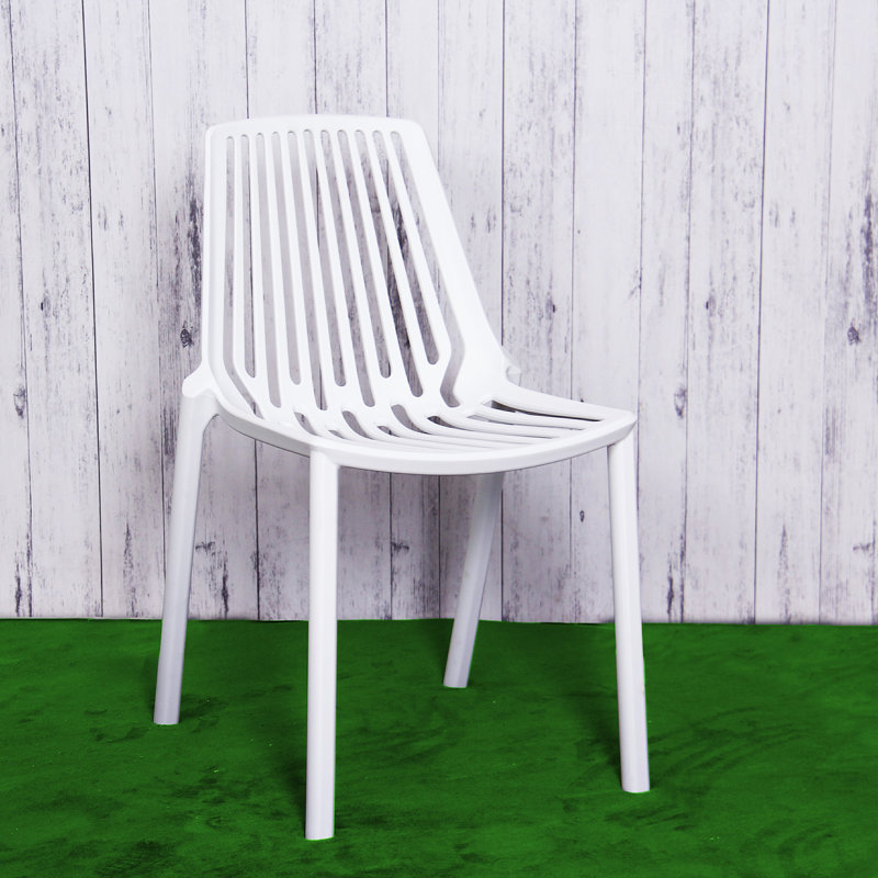 Leopoldo 17'' H Stacking Side Chair, White