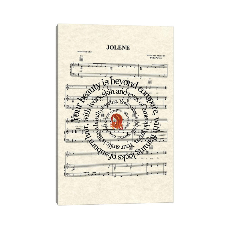 Jolene 1 Piece Wall Art on Canvas, 30.48 cm H x 45.72 cm W, Wrapped Canvas