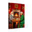 Christmas Elderly Couple Playing Chess By Fireplace-497687564