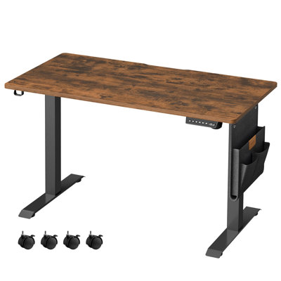 Anietra Adjustable Metal Base Computer Desk