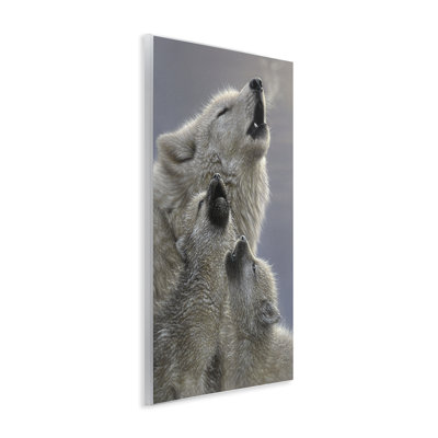 Singing Lessons White Wolves Wall Plaque, design by Collin Bogle
