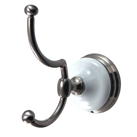 Victorian Robe Hook, Brushed Nickel