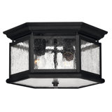 Edgewater 2 - Light 13" Lantern Geometric Flush Mount