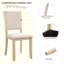 Chaises de salle à manger seulement, ensemble de 4 chaises de salle à manger, chaise de cuisine avec siège rembourré-1037909963