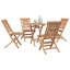 Solid Wood Patio Dining Set Table,