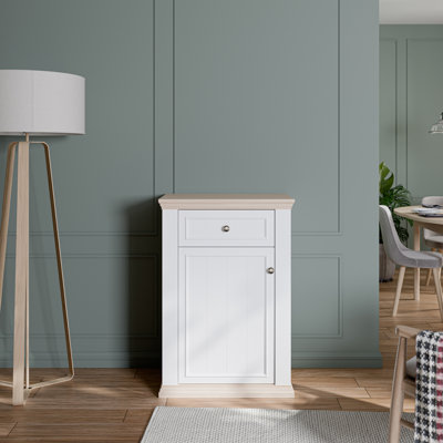 Archimbald Modern cottage style 1-door, 1-drawer shoe cabinet, engineered wood, decor, 69.8 cm W x 101.3 cm H x 43.5 cm D