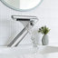 Robinet de lavabo de salle de bain monotrou en laiton massif 6,2 po avec aérateur réglable