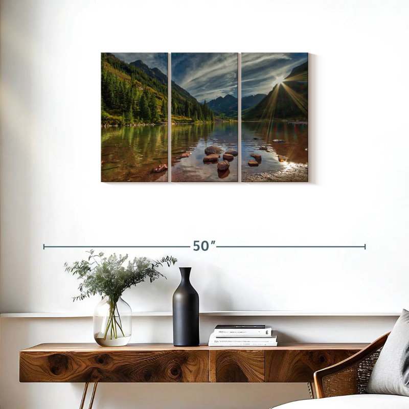 Alvord Maroon Bells Mountain Scenery, 20" H x 33" W