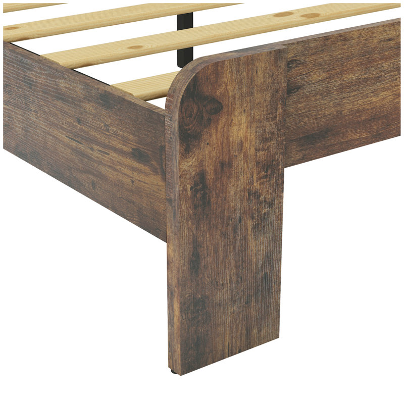 Drayden Platform Bed with Headboard, Footboard and Wood Frame, Full