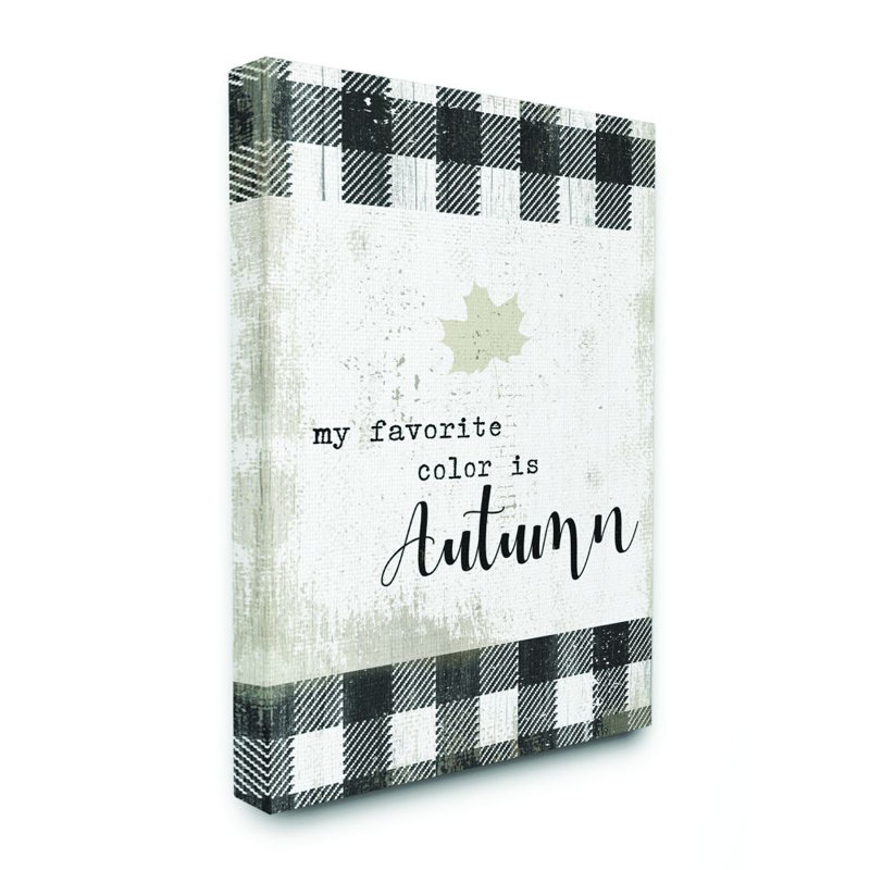 «Favorite Season Is Autumn», impression, Toile tendue, H 30 po x l 24 po