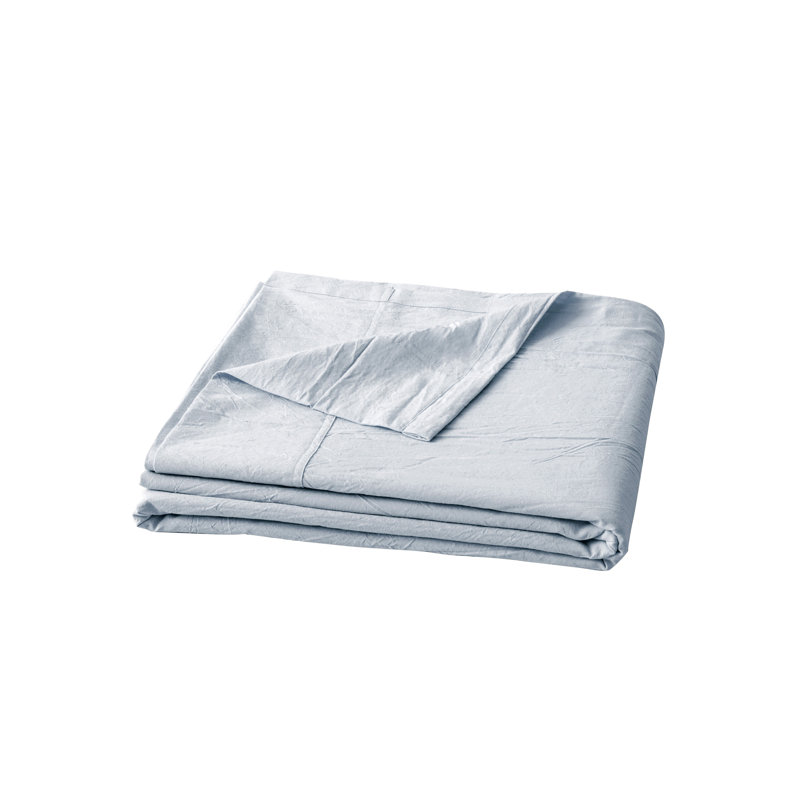 Drap plat 100% coton délavé Bestouch Bestouch, Bleu bleuet, Drap plat très grand