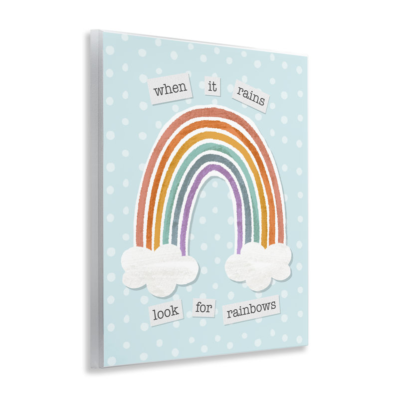 Plaque murale quand il pleut Look for Rainbows, design par Jilly Jack Designs