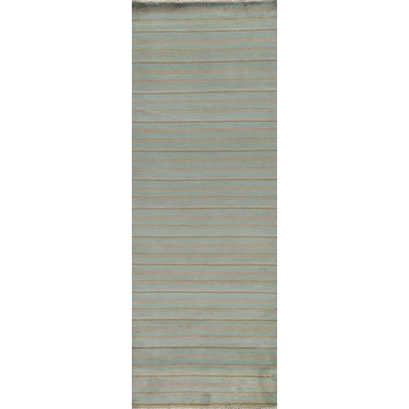 Striped Gabbeh  Oriental Runner Rug 3x9