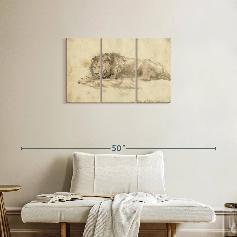 Brampt Reclining Lion, 20" H x 33" W