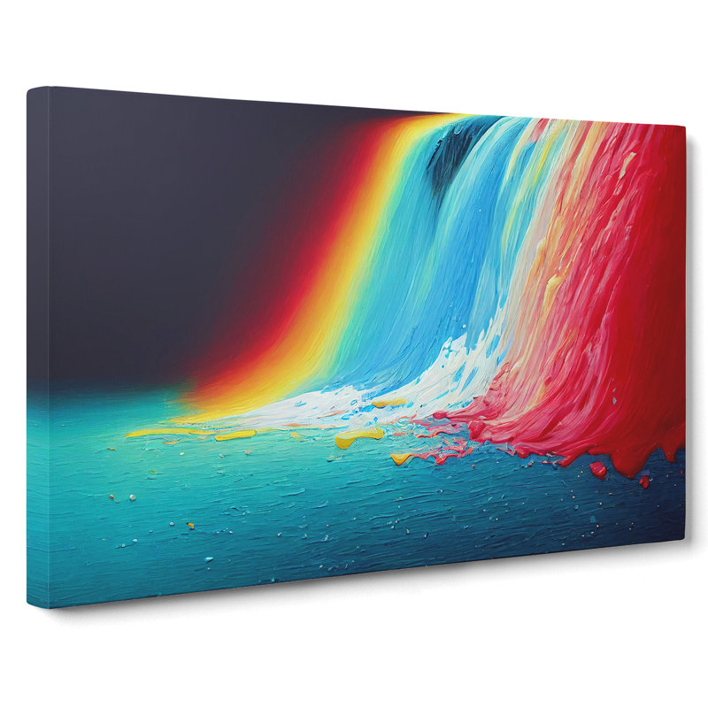 Dripping Waterfall Vol.5 - Wrapped Canvas Painting, 35cm H x 50cm W x 3cm D