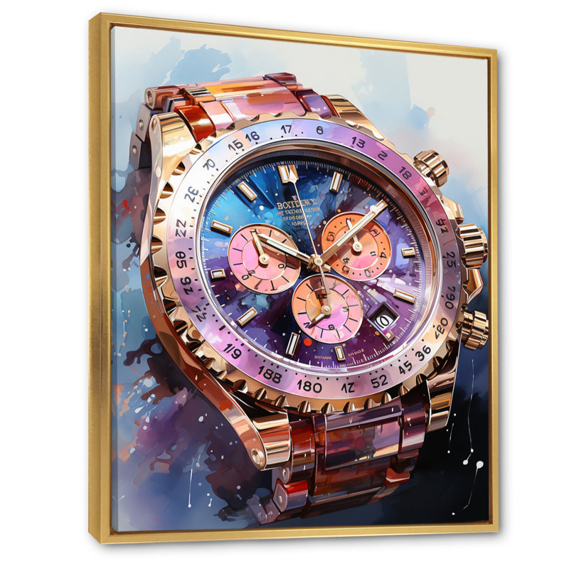 Luxury Luxury Pearl Paradox - Décoration murale tendance, Cadre flottant doré, H 32 po x l 24 po x P 1 po