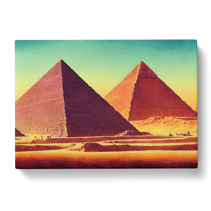Pyramids In The Desert - Wrapped Canvas, 35cm H x 50cm W x 3cm D