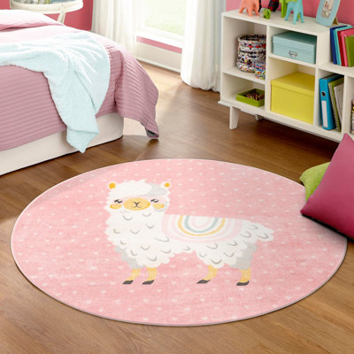 Rectangle Polka Dots Polypropylene Plastic Rug