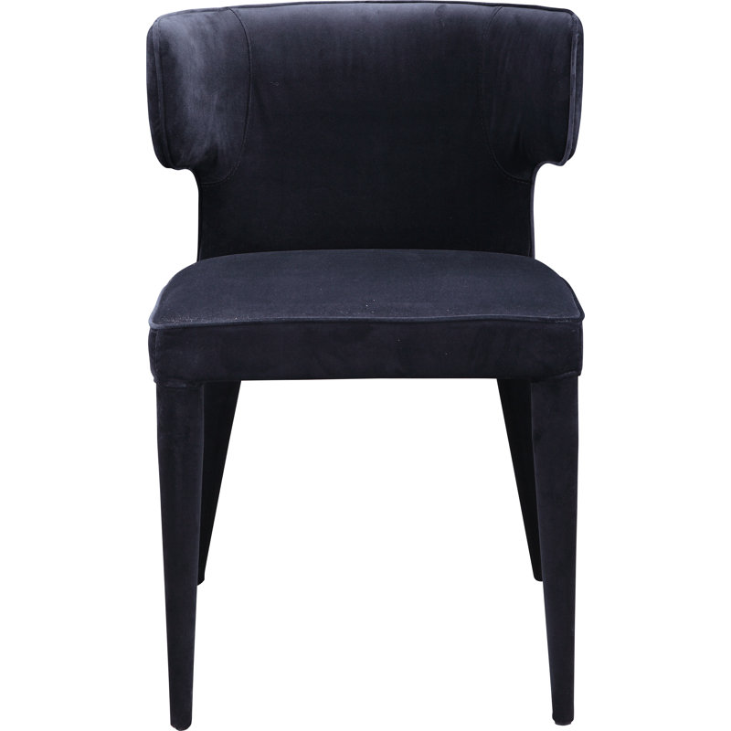 Jennaya Upholstered Dining Chair, Black Velvet