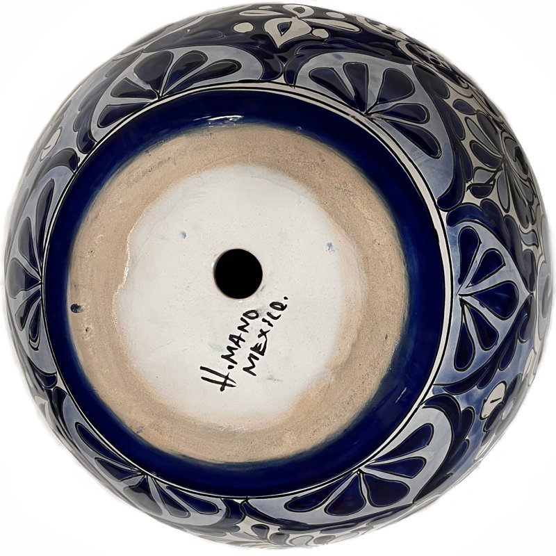 Jaycii TalaMex Small-Sized Zacan Mexican Colors Talavera Ceramic Garden Pot