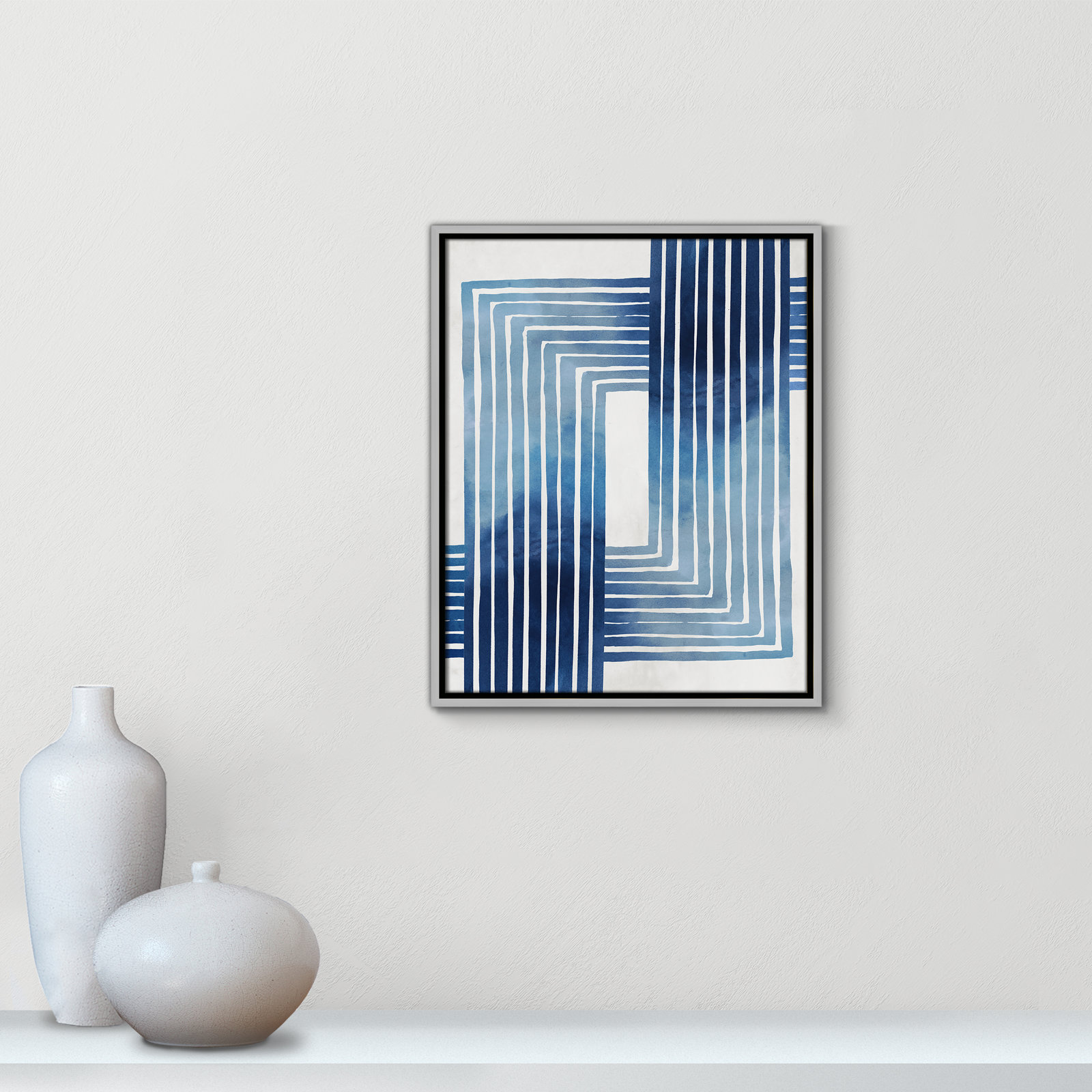 In Unison by Eva Watts - Painting Print, Silver Framed Canvas, 21.5" H x 17.5" W x 2" D