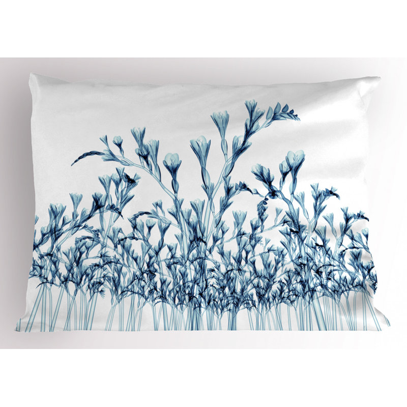 Flowers Polyester Sham Set, Twin