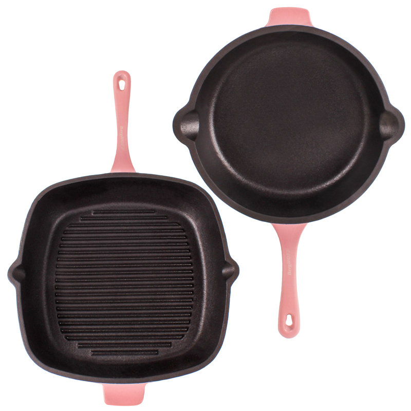 BergHOFF Neo 2Pc Cast Iron Cookware Set, Pink