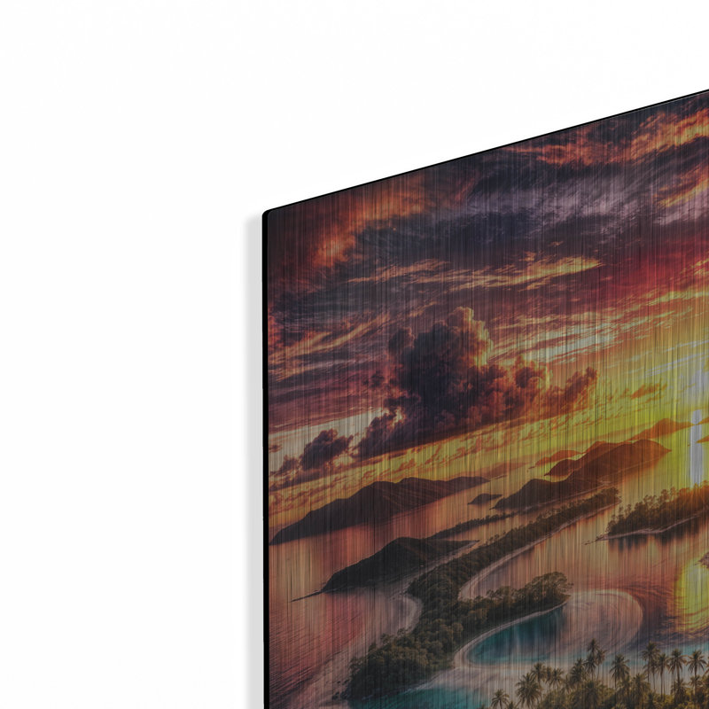 Art mural en métal Latitude Run® «Tropical Paradise» par Rey Klimt, H 24 po x l 24 po