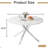 45" White Printed Marble Dining Table, Luxurious Round Dining Table with Printed Marble Tabletop and Stainless Steel Pedestal, Modern Round Dining Room Table for Kicthen-323324278