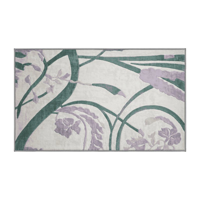 Tapis gris soyeux et moelleux
