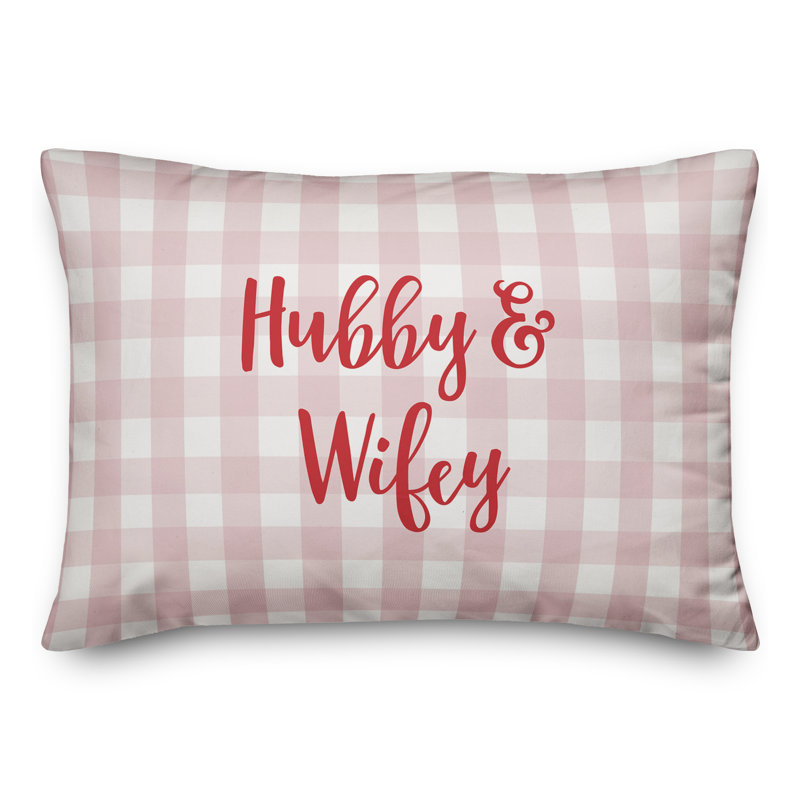  Coussin Hubby & Wifey, Rouge / rose