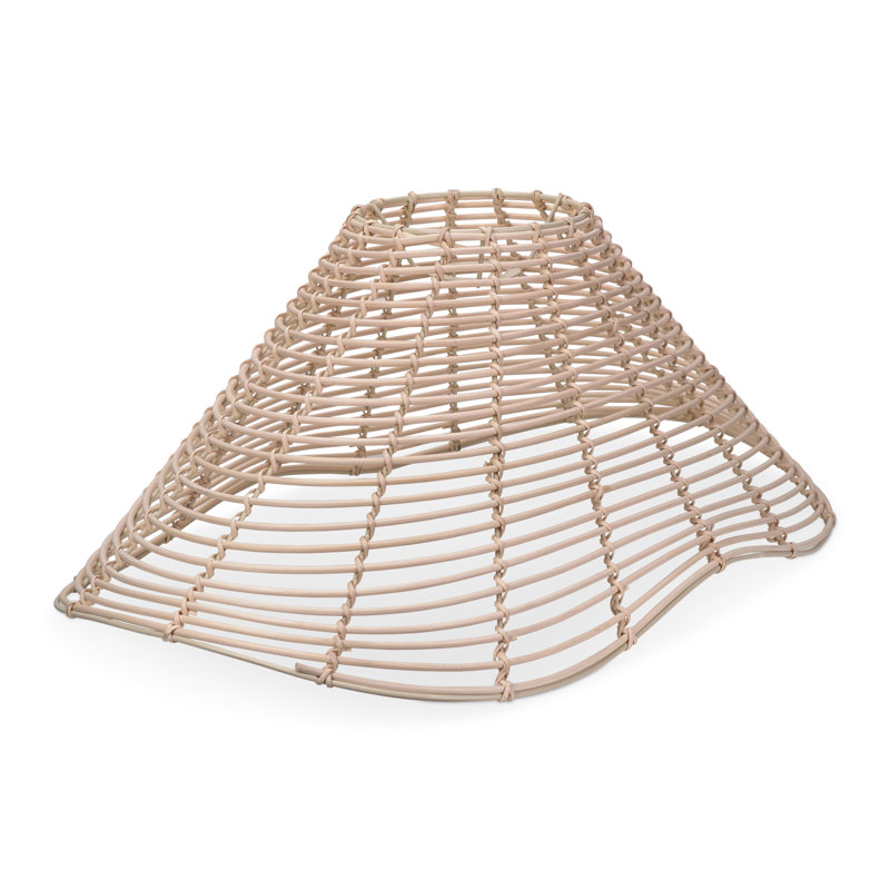 23cm H Rattan Round Pendant Shade ( Clip On ) in Beige