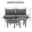 Patio Curved 6-Person Conversation Set with Cushions-1264516345