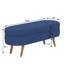Banc de rangement ovale avec repose-pieds (seulement avec repose-pieds)